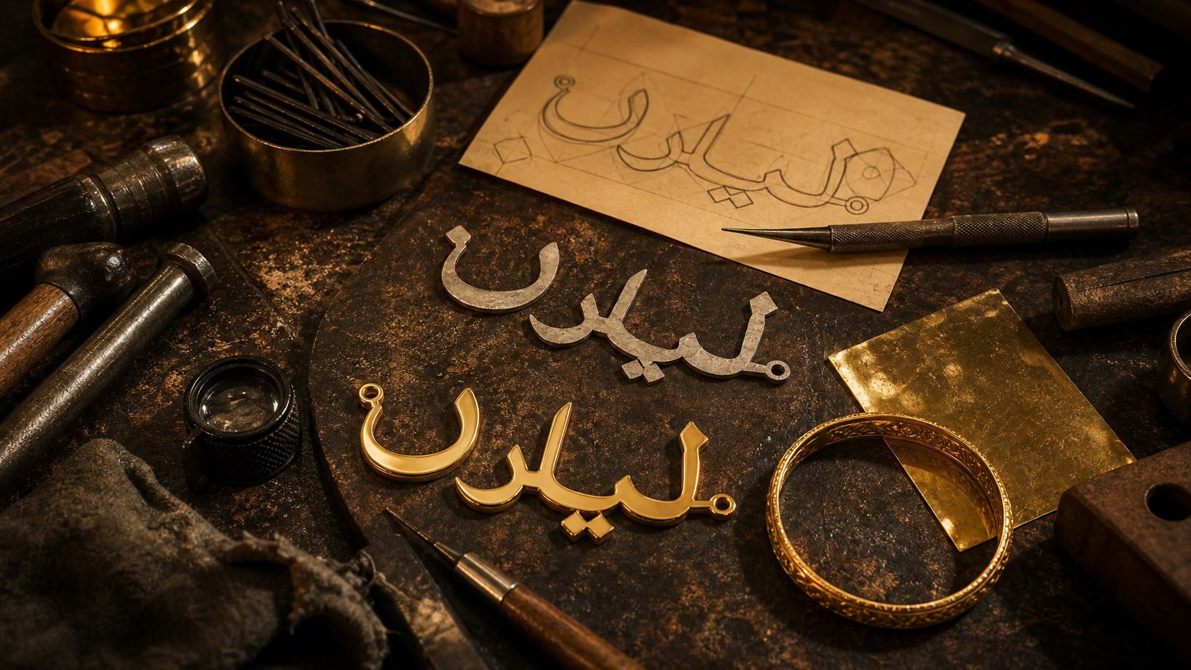 Visual concept of the custom jewellery making process