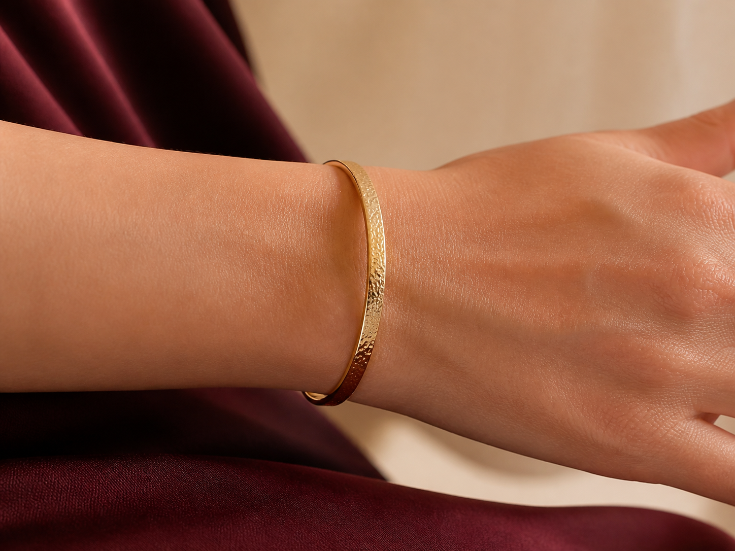 Crushed Ice Bangle worn view
