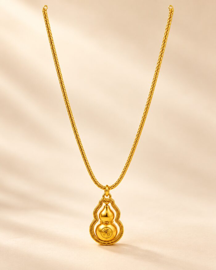 Fu-character Rotating Gourd Necklace