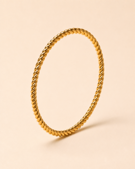 Dune Rope Bangle golden jewelry product view