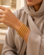 Dune Rope Bangle worn by an Arab woman