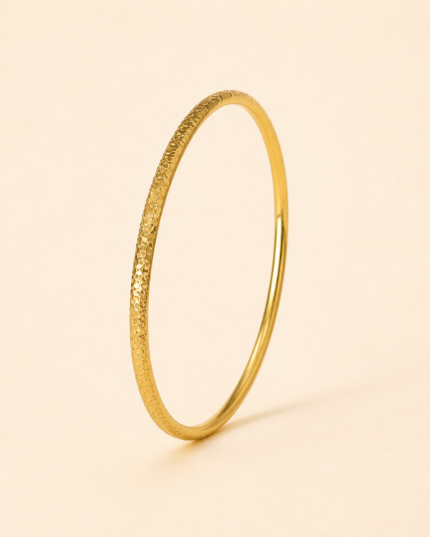 Zahra Braided Bangle golden jewelry product view
