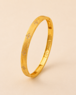 Najma Floral Ridge Bangle golden jewelry product view