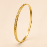 Rimal Beaded Bangle golden jewelry product view