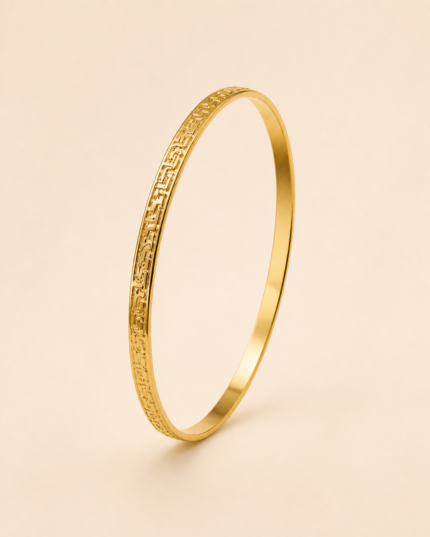 Rimal Beaded Bangle golden jewelry product view