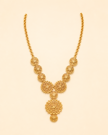 Shams Sunburst Necklace golden jewelry product view