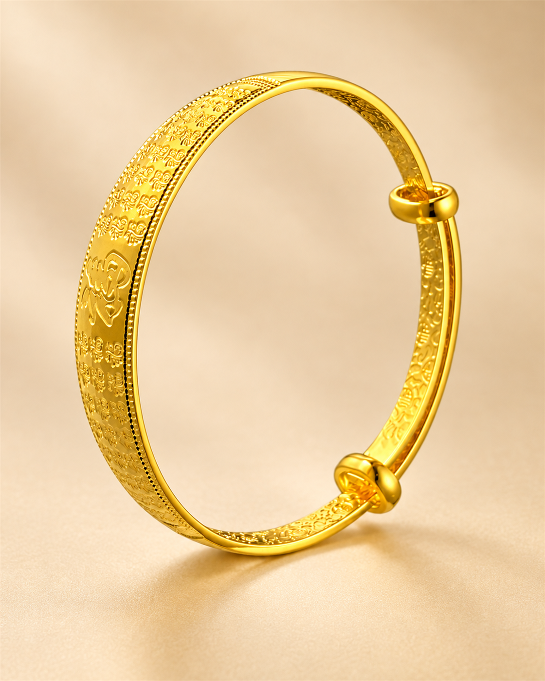 01-main Hundred Blessings Sliding Bangle - Image 1