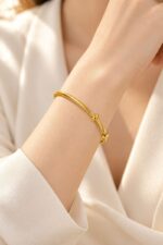 Polished Plain Sliding Bangle - Image 2