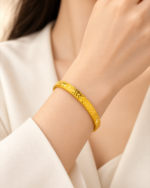 Auspicious Crushed-Ice Closed Bangle - Image 2