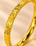 Auspicious Crushed-Ice Closed Bangle - Image 3